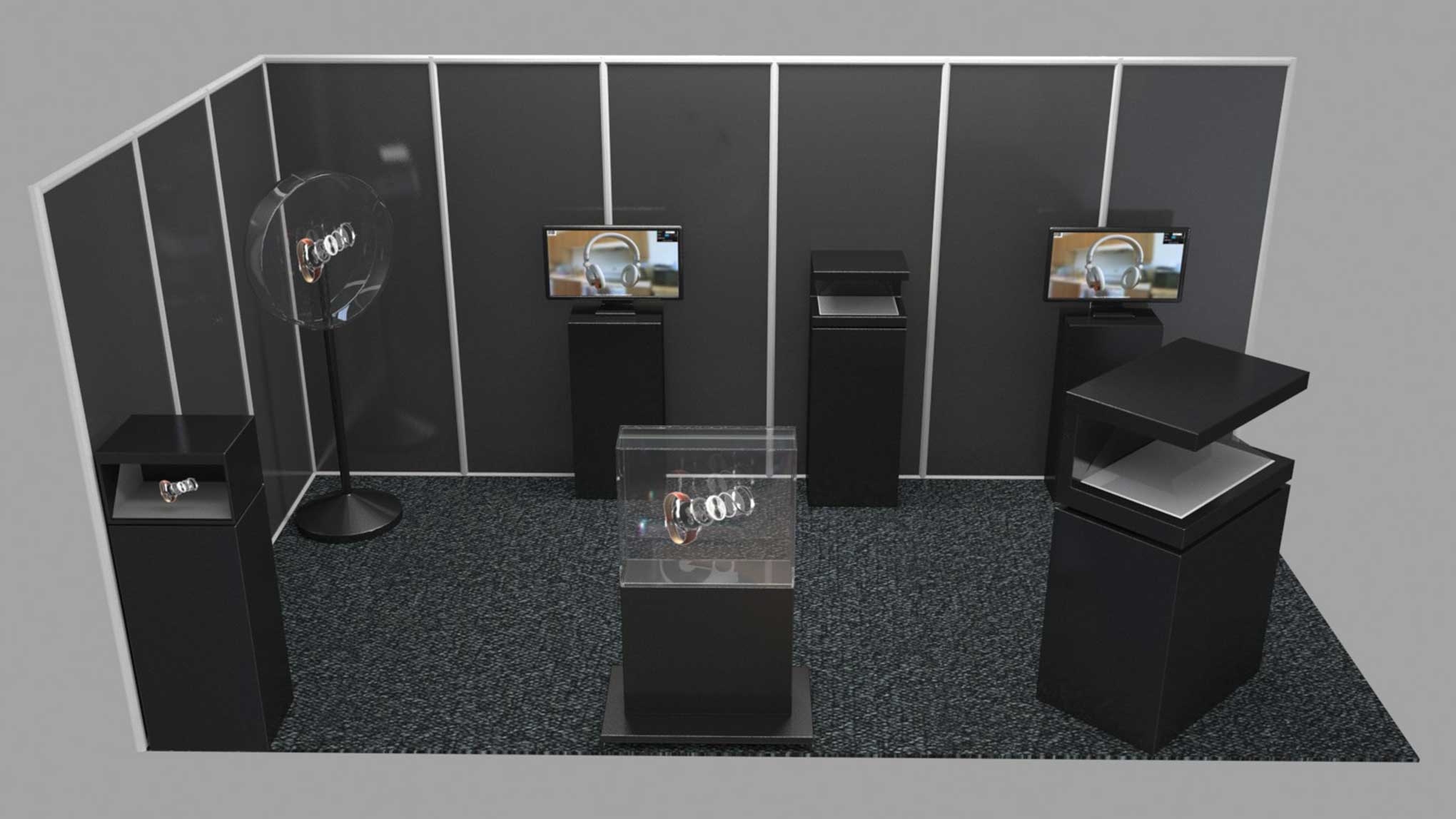 デジタルを活用した展示ブース