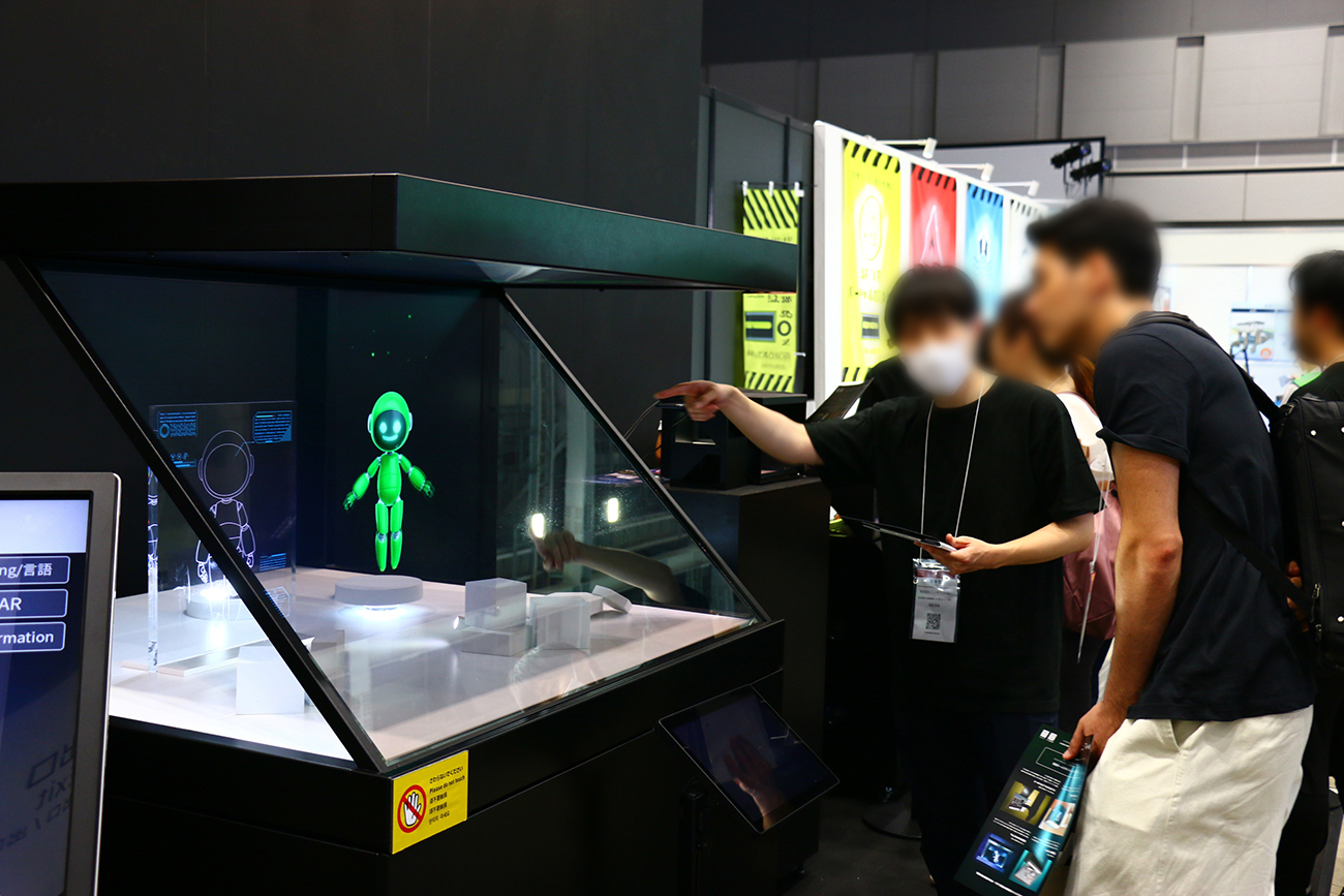 3DCGホログラムの展示の様子
