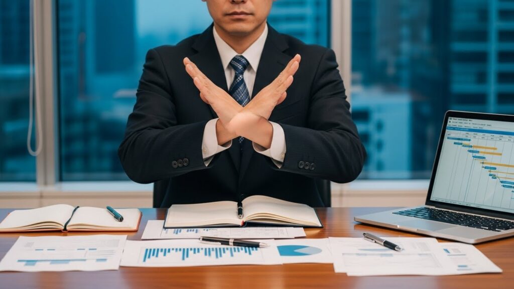 腕でバツを作る人