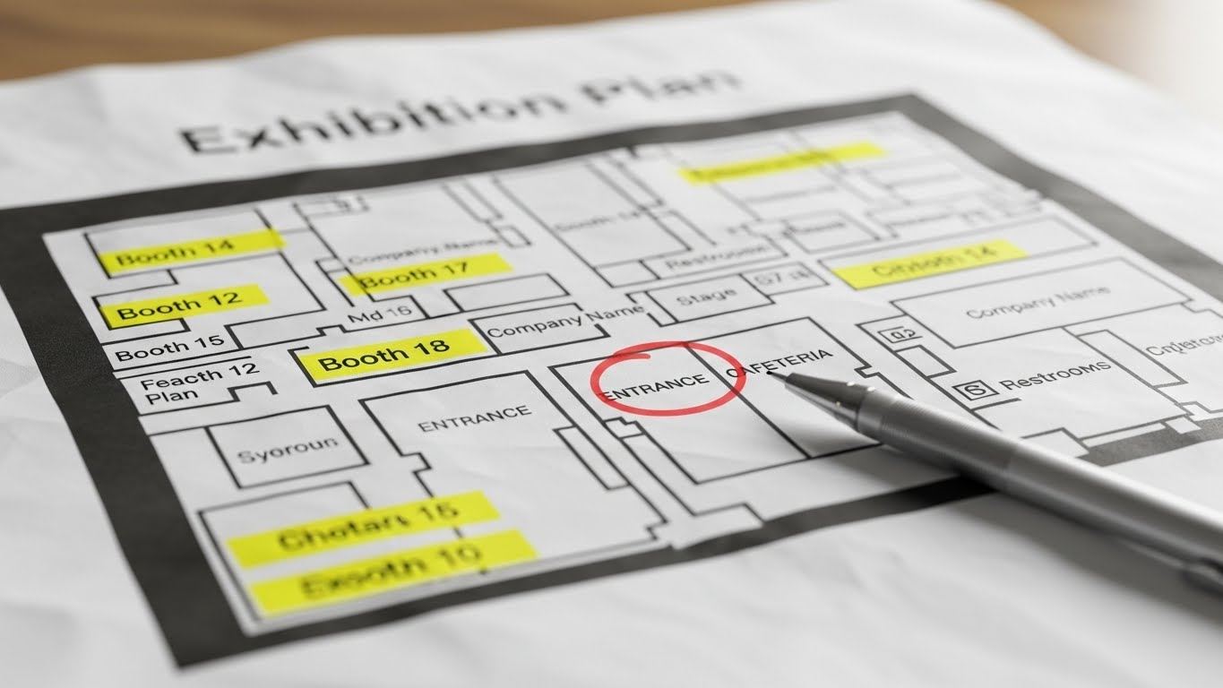 展示ブースの図面イメージ