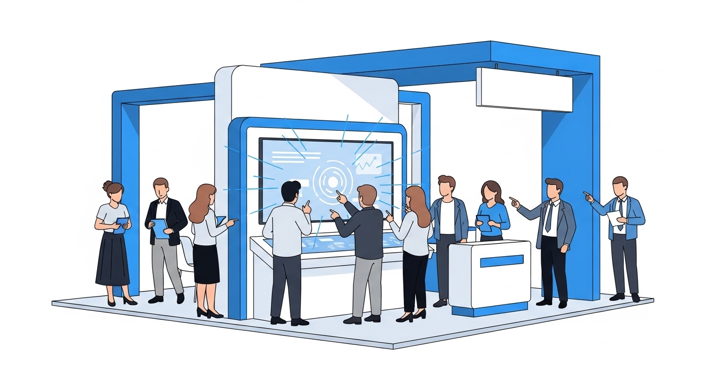 展示会での面白い企画のイメージ